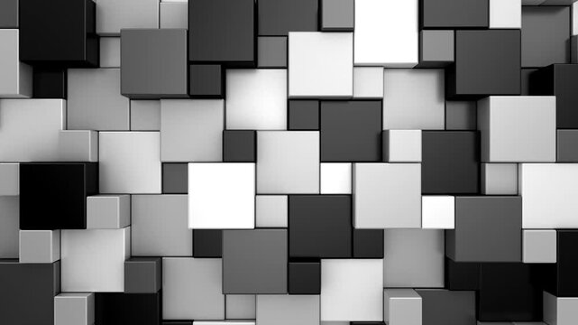 Background of Cubes. Abstract motion, loop, 3d rendering, 4k resolution
