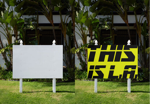 Mockup of Los Angeles Real Estate Sign
