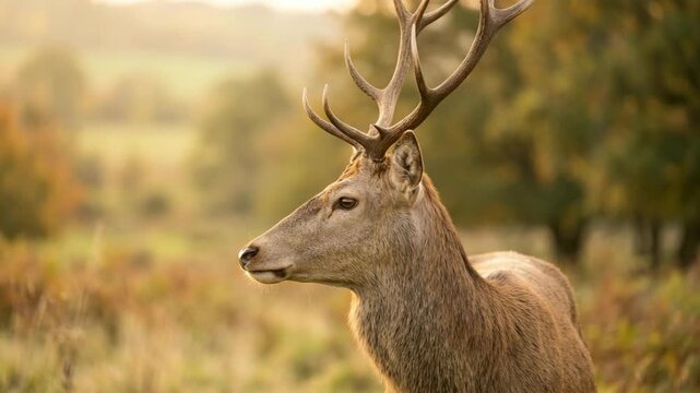 deer in yellowstone national park usa golden light close up video