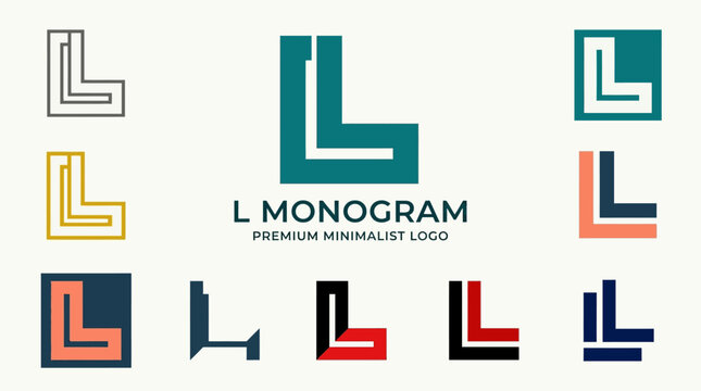 L Monogram Logo Variations - Premium Minimalist Design Collection