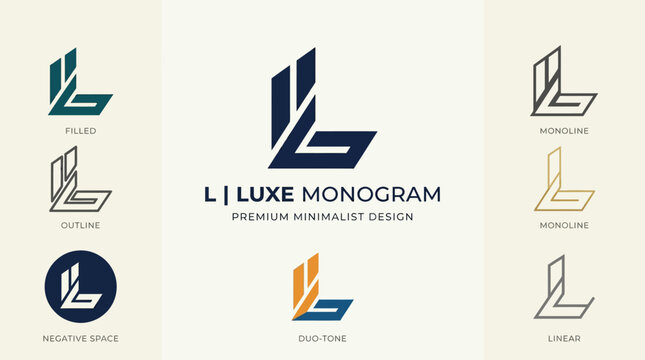 Elegant Monogram 'L' Logo Designs Collection - Luxury Branding & Identity