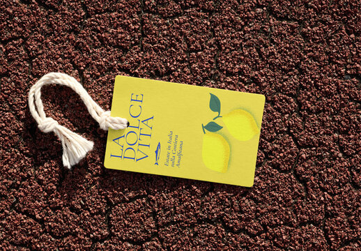 Mockup of Cloth Hang Tag