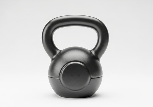 Black iron kettlebell for strength and fitness training