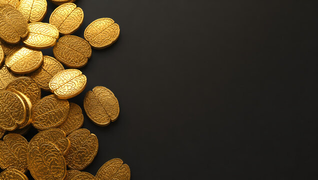 gold coins look like a brain