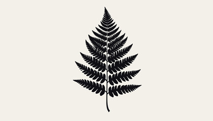 Detailed illustration of a single fern leaf. © Asus