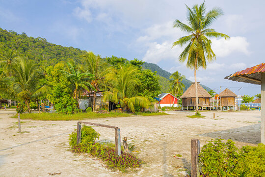 The small village on the island