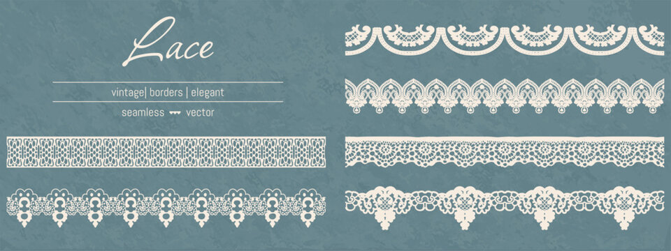 Frame lace edge for scallop border mirror and oval pattern brush. Antique circle wavy and scalloped trim on lingerie. Wave ribbon round shape for cute rectangle card or tag for Valentine or Christmas