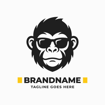 Monkey wearing sunglasses logo for a lifestyle brand.