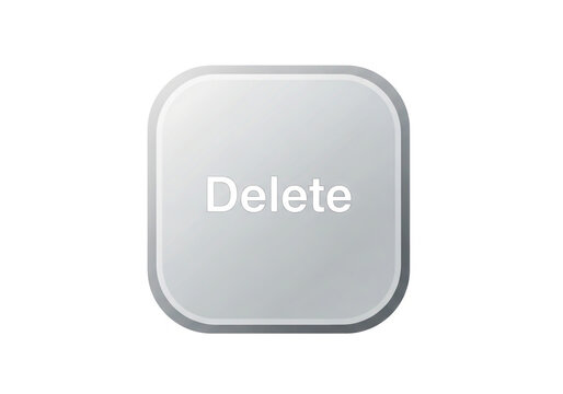 Square grey delete button icon for website interface