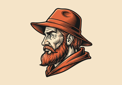 Man Wearing Red Hat.