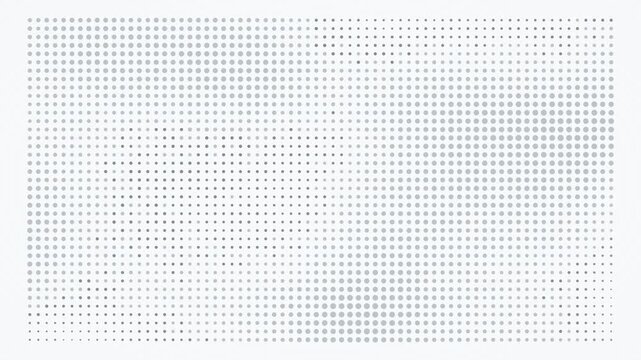 Halftone pattern consisting of gray circles of varying sizes arranged on a white surface, gradient dot texture for modern minimalist design and print layouts.