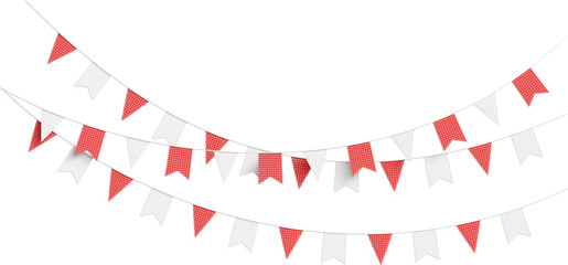 Obraz premium Red and White Pennant Banner