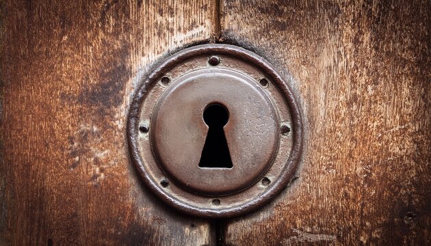 keyhole on an old door
