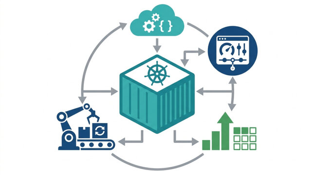 Kubernetes orchestration for cloud native applications and automation.