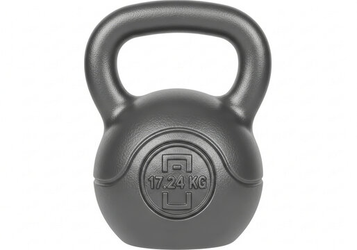 Black sixteen kilogram iron kettlebell for fitness workout