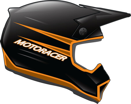 Motocrosss Motorcycle Racing Helmet PNG File