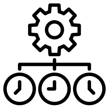 Time magement icon in vector illustration	