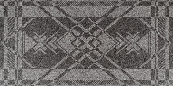 Abstract gray textured background with symmetrical shapes. Minimalist grey mosaic pattern.