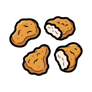 Four cartoon golden retriever dog paws isolated.