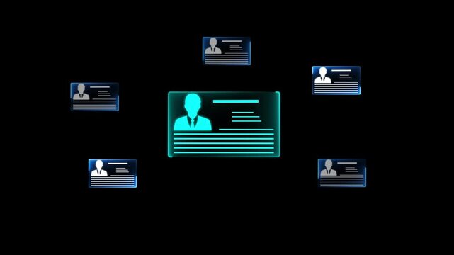 Business hiring and recruitment selection. HR. Human Resource technology management, Choice of employee leader from online and modern technologies for simplifying the human resources system