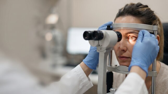 Eye Exam Phoropter Test