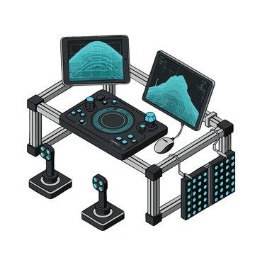 Industrial control system with dual monitors