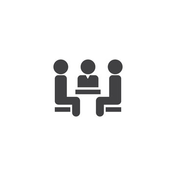 Business people, human resources, office management - icon. Simple vector illustration