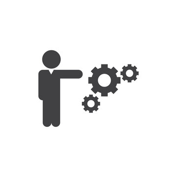 Business people, human resources, office management - icon. Simple vector illustration