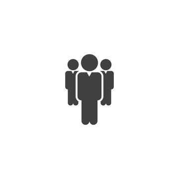 Business people, human resources, office management - icon. Simple vector illustration