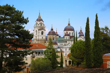 Skete of Saint Andrew in Karyes is a monastic institution on Mount Athos, Greece © denys_kuvaiev