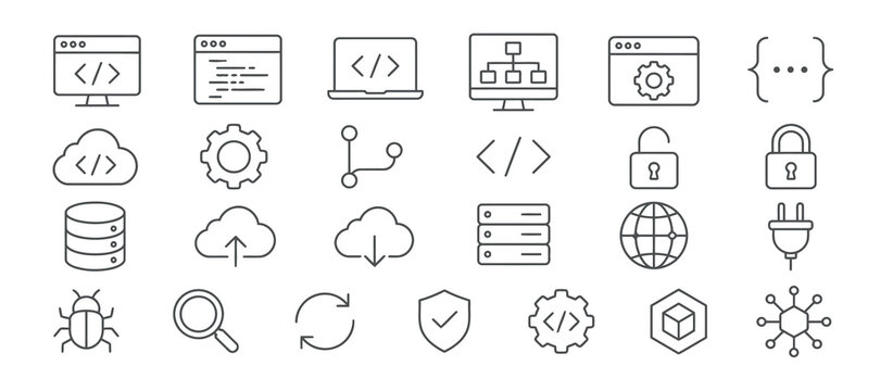 Technology and Programming Icons Collection.
