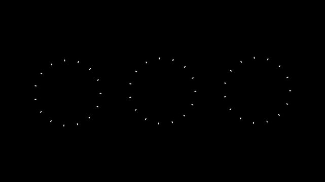 Abstract geometric shapes forming a futuristic loading animation with pulsing light and technological elements