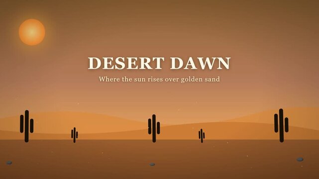 Minimalist Desert Dawn Vector Illustration