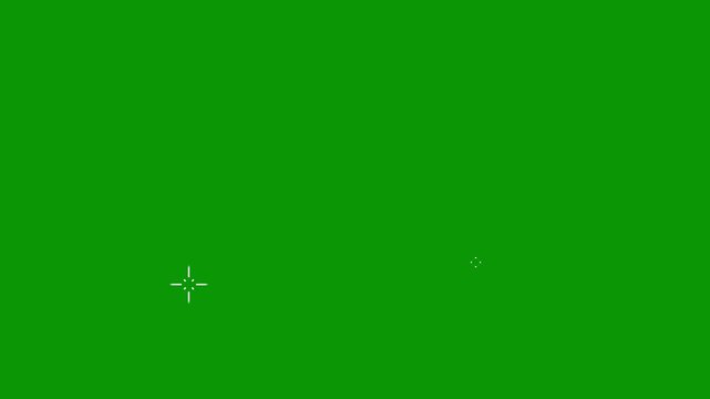 Green screen bars with subtle sparkling particles during a slow zoom out