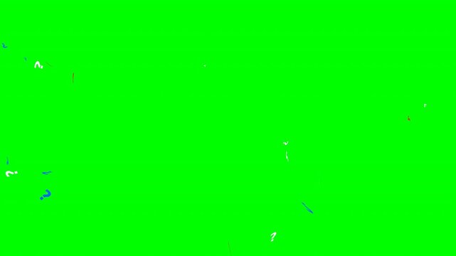 Dynamic motion of a vibrant green field with animated elements in a lively video sequence.