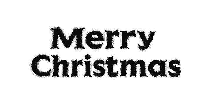 Hand Drawn Style Christmas Text On White Background