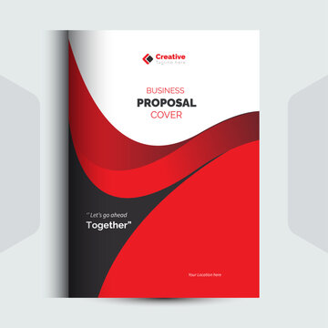 Red Corporate Business Proposal cover Design template Concepts 
