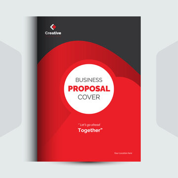 Red Corporate Business Proposal cover Design template Concepts 
