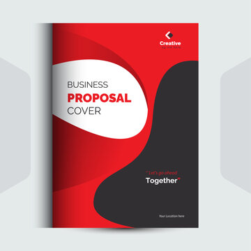 Red Corporate Business Proposal cover Design template Concepts 
