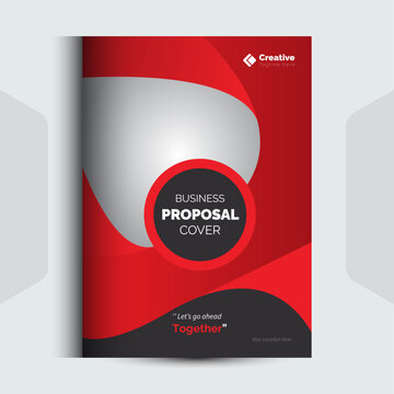 Red Corporate Business Proposal cover Design template Concepts 
