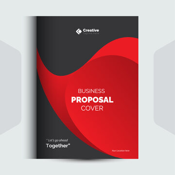 Red Corporate Business Proposal cover Design template Concepts 
