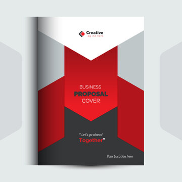 Red Corporate Business Proposal cover Design template Concepts 
