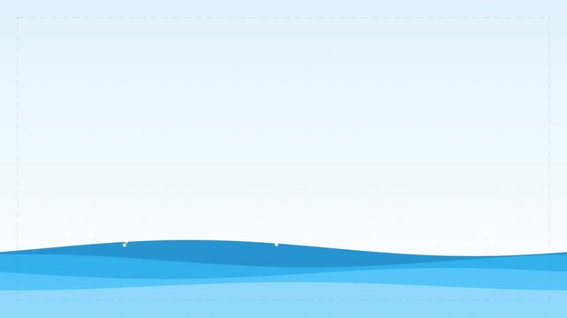 Serene Motion of Calm Blue Water Waves in Tranquil Ocean Scene for Relaxation and Meditation.