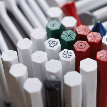 Origami Golf Outing. Digital Art Illustration Of Various Golf Tees