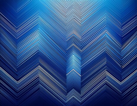 deep blue gradient background with thin white technical lines forming a geometric zig zag pattern
