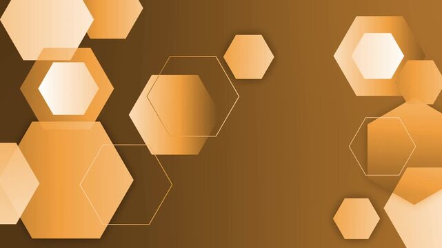 Abstract hexagon pattern background with geometric shapes and clean modern design animation