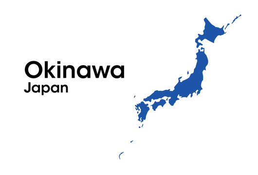 okinawa island japan map