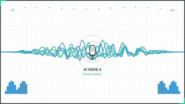 Futuristic interface voice control. Digital gesture recognition technology for smart home systems.