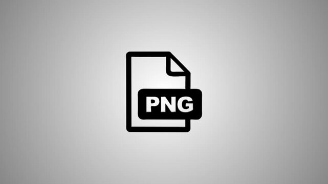 Animated png document icon moving in three dimensions against gradient background for digital file concept