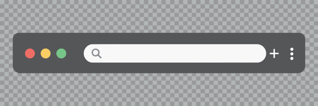 Search bar icon with indicator lights and controls on transparent backdrop